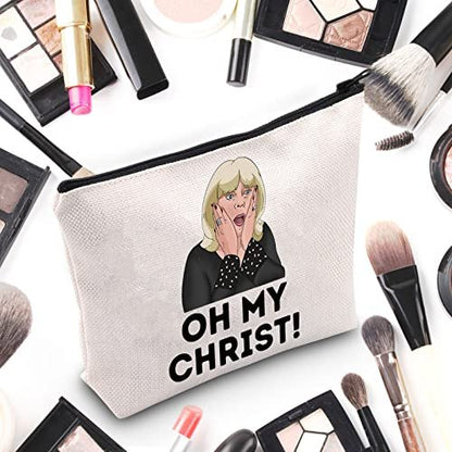 WZMPA Oh My Christ Cosmetic Bag - Canvas Makeup Pouch for Women & Girls, Gavin Stacey Inspired