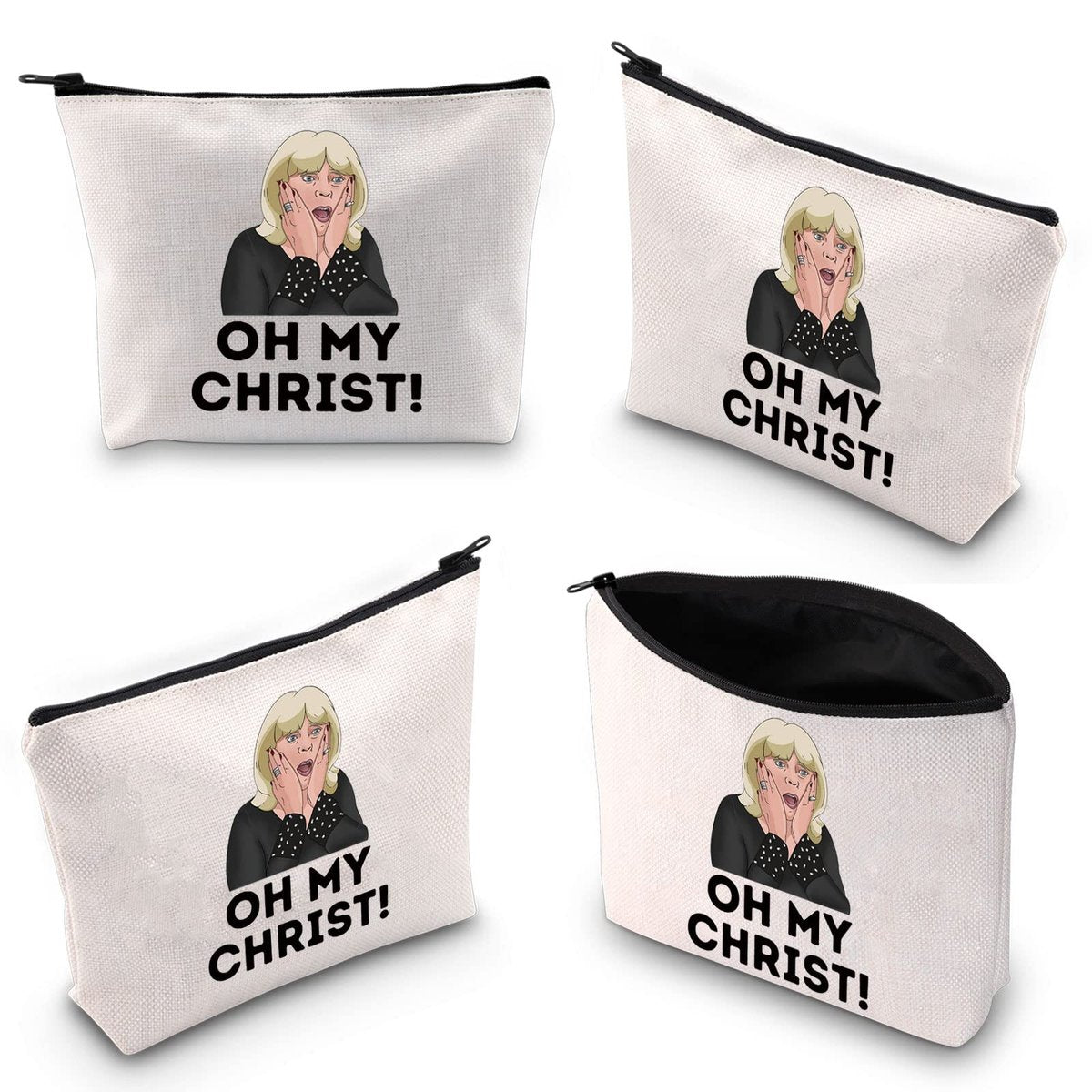 WZMPA Oh My Christ Cosmetic Bag - Canvas Makeup Pouch for Women & Girls, Gavin Stacey Inspired - görsel 11
