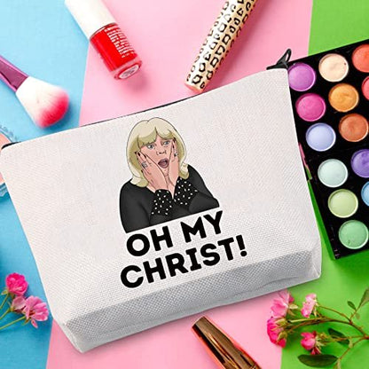 WZMPA Oh My Christ Cosmetic Bag - Canvas Makeup Pouch for Women & Girls, Gavin Stacey Inspired