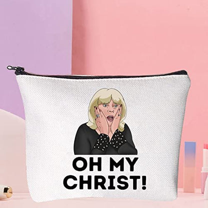 WZMPA Oh My Christ Cosmetic Bag - Canvas Makeup Pouch for Women & Girls, Gavin Stacey Inspired