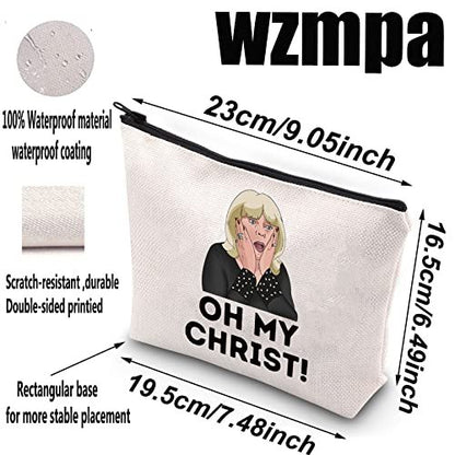 WZMPA Oh My Christ Cosmetic Bag - Canvas Makeup Pouch for Women & Girls, Gavin Stacey Inspired