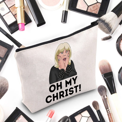 WZMPA Oh My Christ Cosmetic Bag - Canvas Makeup Pouch for Women & Girls, Gavin Stacey Inspired