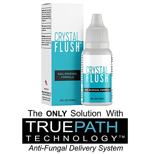 Crystal Flush Nail Renewal Formula – Fast-Acting Treatment for Discolored, Yellow, Damaged & Cracked Nails (0.5 oz / 15 ml) Avelisse