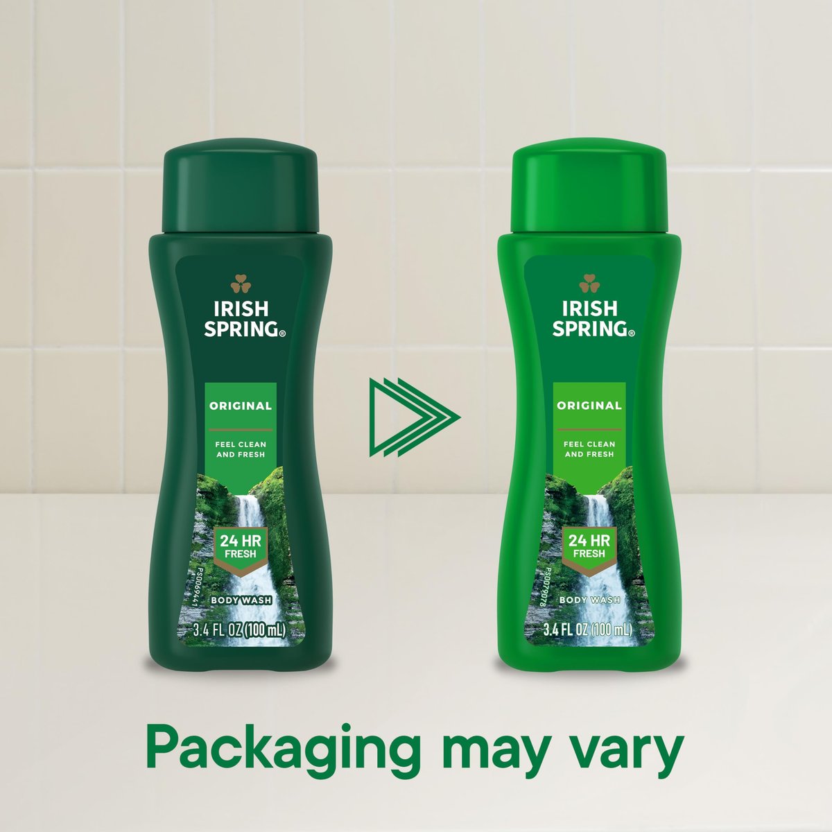 Irish Spring Original Clean Body Wash Travel Size - 3.4 Fl Oz (Pack of 24) Avelisse