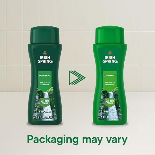 Irish Spring Original Clean Body Wash Travel Size - 3.4 Fl Oz (Pack of 24) Avelisse