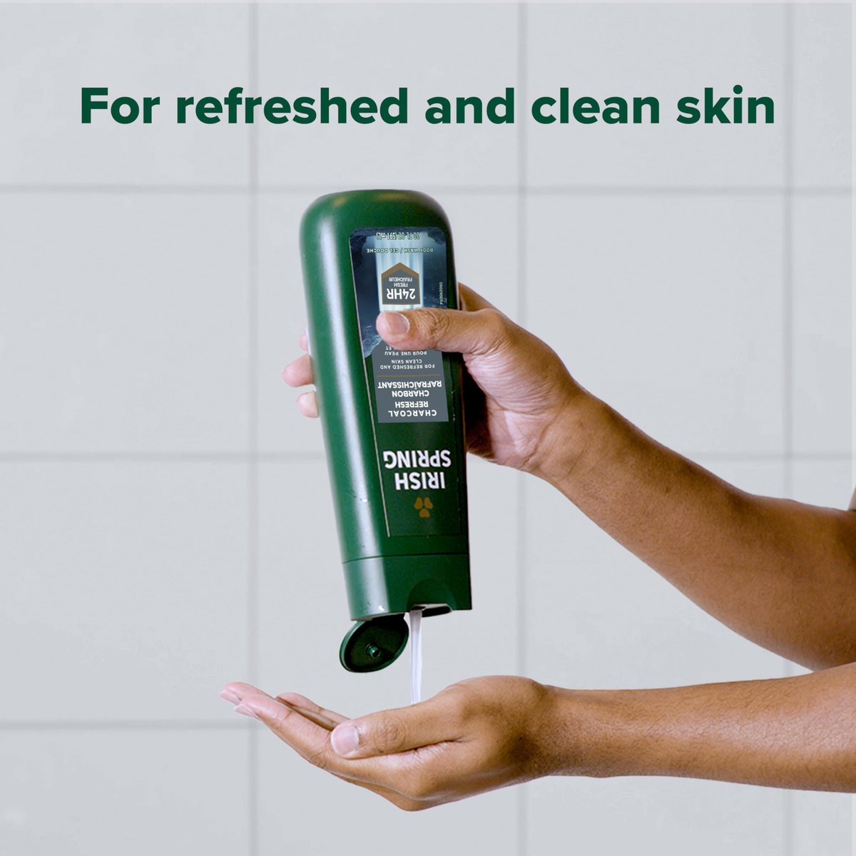 Irish Spring Men's Body Wash Shower Gel, Charcoal Refresh, 20 Fl Oz (Pack of 4) Avelisse
