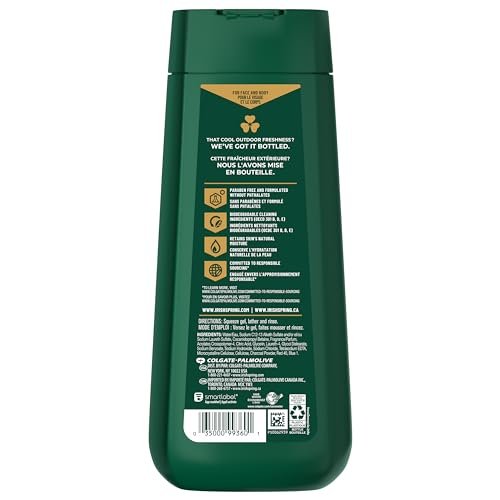 Irish Spring Men's Body Wash Shower Gel, Charcoal Refresh, 20 Fl Oz (Pack of 4) Avelisse