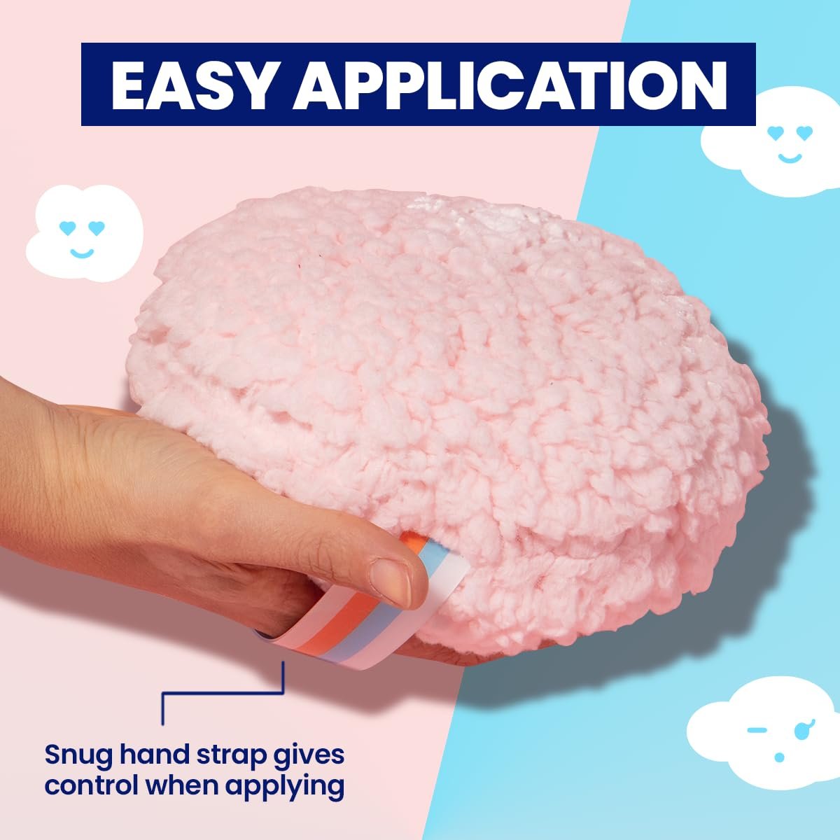 Megababe Body Powder Applicator – Oversize Dust Puff (6" x 3") for Flawless Powder Application – Fleece, Pink, 1 Count - görsel 7