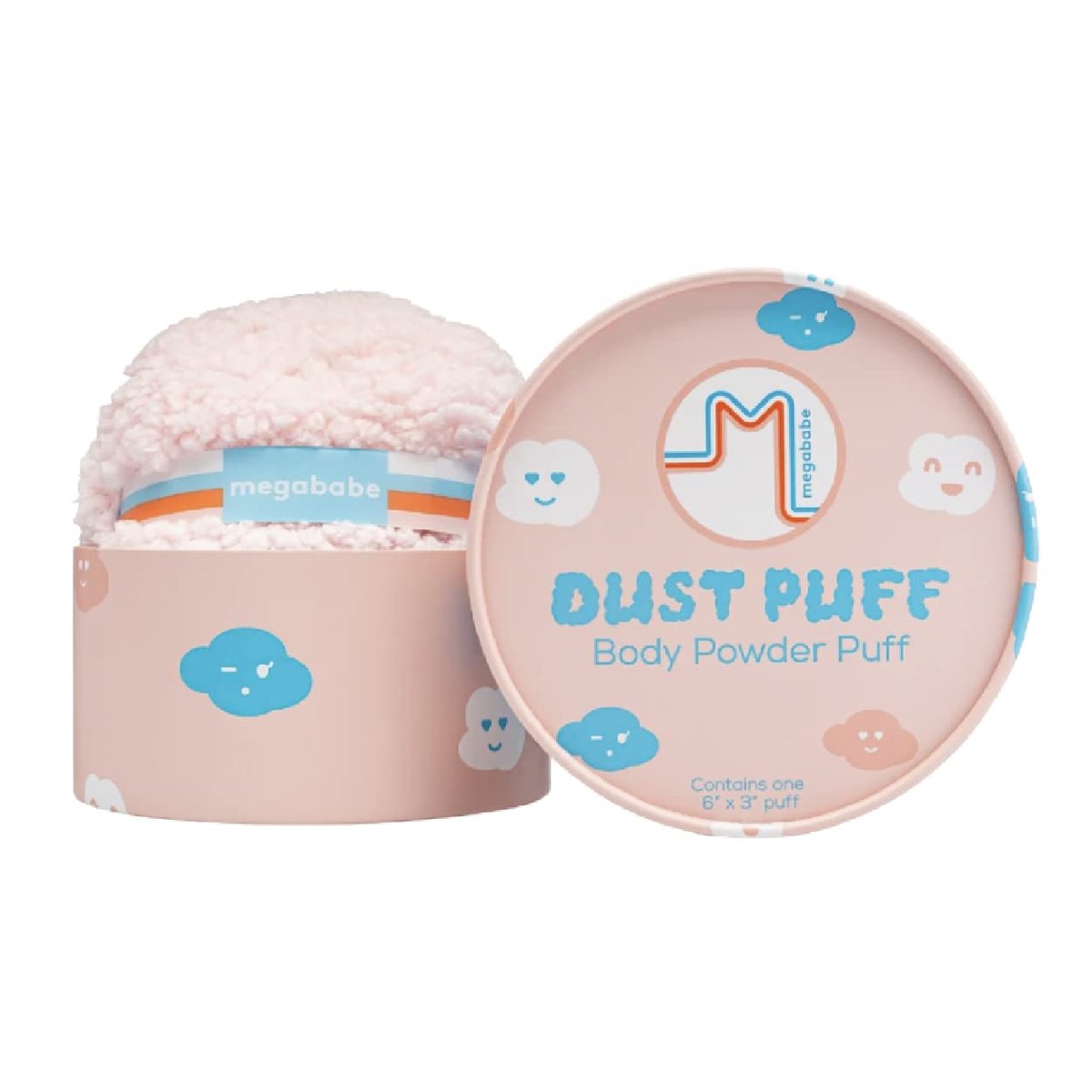 Megababe Body Powder Applicator – Oversize Dust Puff (6" x 3") for Flawless Powder Application – Fleece, Pink, 1 Count - görsel 1