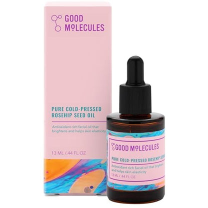 Good Molecules Pure Cold-Pressed Rosehip Seed Oil - 100% Natural Face Moisturizer for Anti-Aging and Hydration