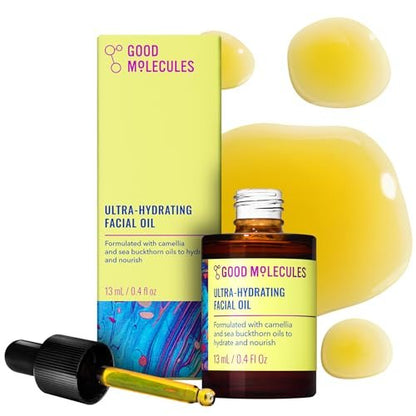 Good Molecules Ultra-Hydrating Facial Oil – Nourishing Face Moisturizer with Sea Buckthorn and Camellia Oils