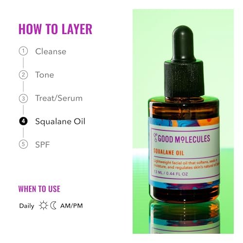 Good Molecules Squalane Oil - 100% Natural, Non-Greasy Moisturizer for Face, Skin & Hair - Ultra Hydrating & Firming - görsel 12