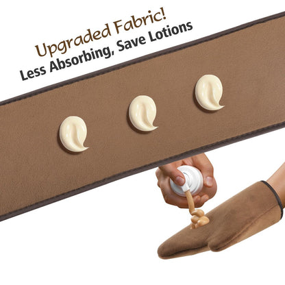 Luxspire 5 Piece Self Tanning Mitt Applicator Kit – Soft Tanner Mitt Set with Exfoliating Glove, Back Lotion Applicator, Face Makeup Brush, and Mini Finger Face Self Tanner Mitt for Lotions, Mousses, Creams