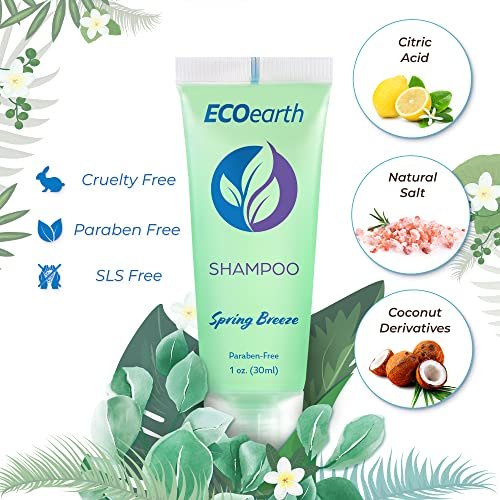 EcoEarth Soap, Shampoo and Conditioner Set (1 oz Each, 150 Pieces, Spring Breeze) - Hotel Travel Size Body Soaps Kit, Revitalizing Hospitality Toiletries in Bulk - görsel 4
