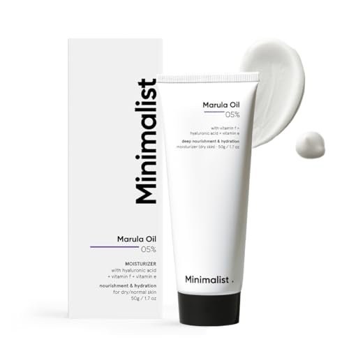 Minimalist Face Moisturizer for Dry Skin | Marula Oil 5% & Hyaluronic Acid | Deep Nourishment & Hydration | 1.7 oz - görsel 2