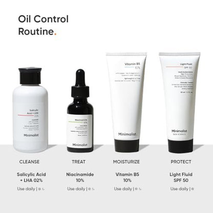 Minimalist Vitamin B5 10% Face Moisturizer - Oil-Free Lightweight Gel for Oily & Acne Prone Skin, 50g