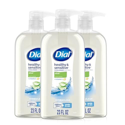 Dial Body Wash, Healthy & Sensitive Aloe Scent, 23 fl oz, Pack of 3 Avelisse