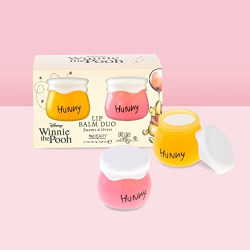Mad Beauty Disney Winnie the Pooh Honey Pot Lip Balm Duo | Cruelty-Free Vanilla & Honey Lip Care | Skincare Gift for Women, Adults & Kids Avelisse