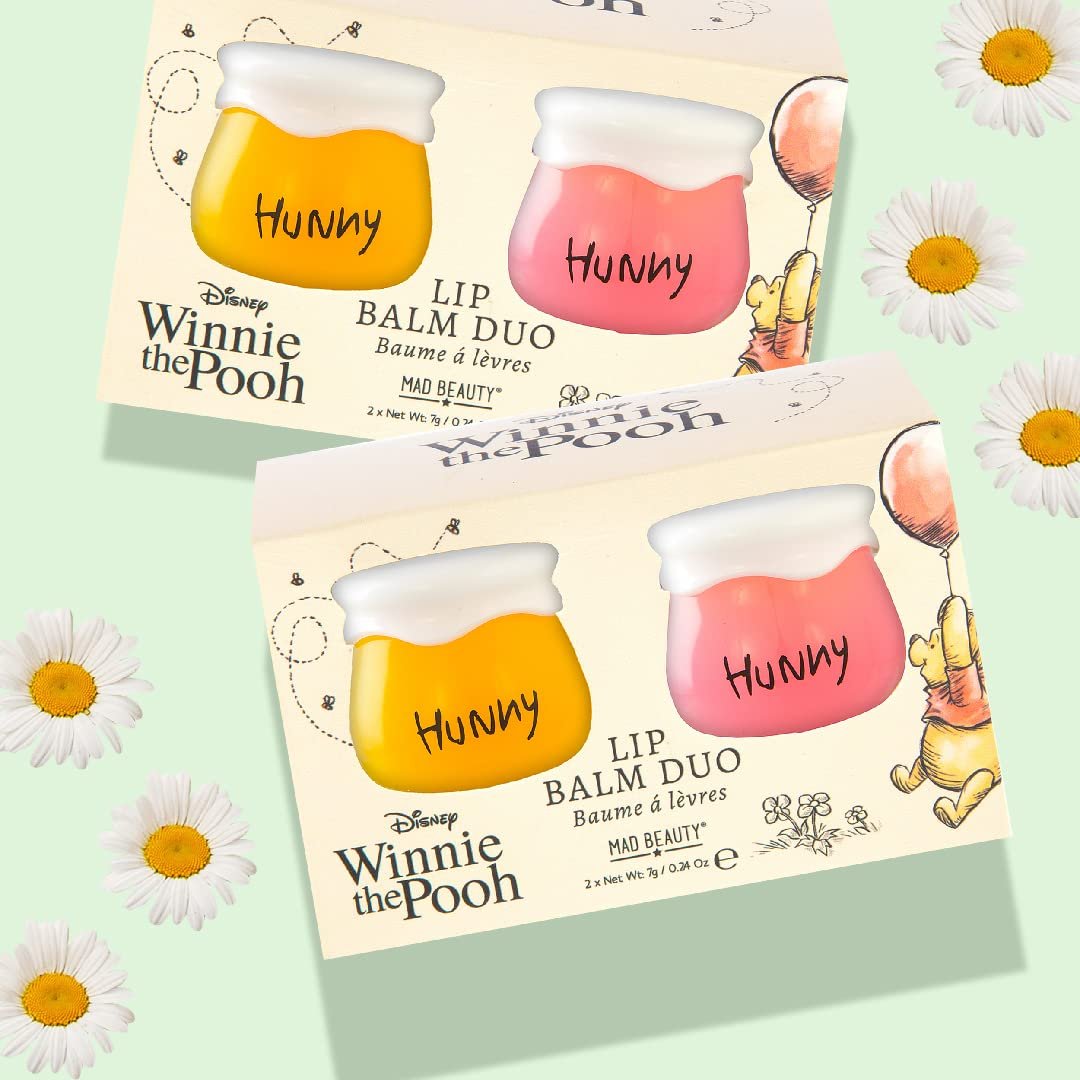 Mad Beauty Disney Winnie the Pooh Honey Pot Lip Balm Duo | Cruelty-Free Vanilla & Honey Lip Care | Skincare Gift for Women, Adults & Kids Avelisse