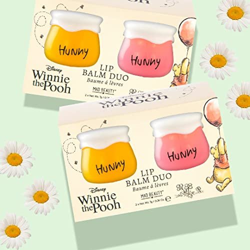 Mad Beauty Disney Winnie the Pooh Honey Pot Lip Balm Duo | Cruelty-Free Vanilla & Honey Lip Care | Skincare Gift for Women, Adults & Kids Avelisse