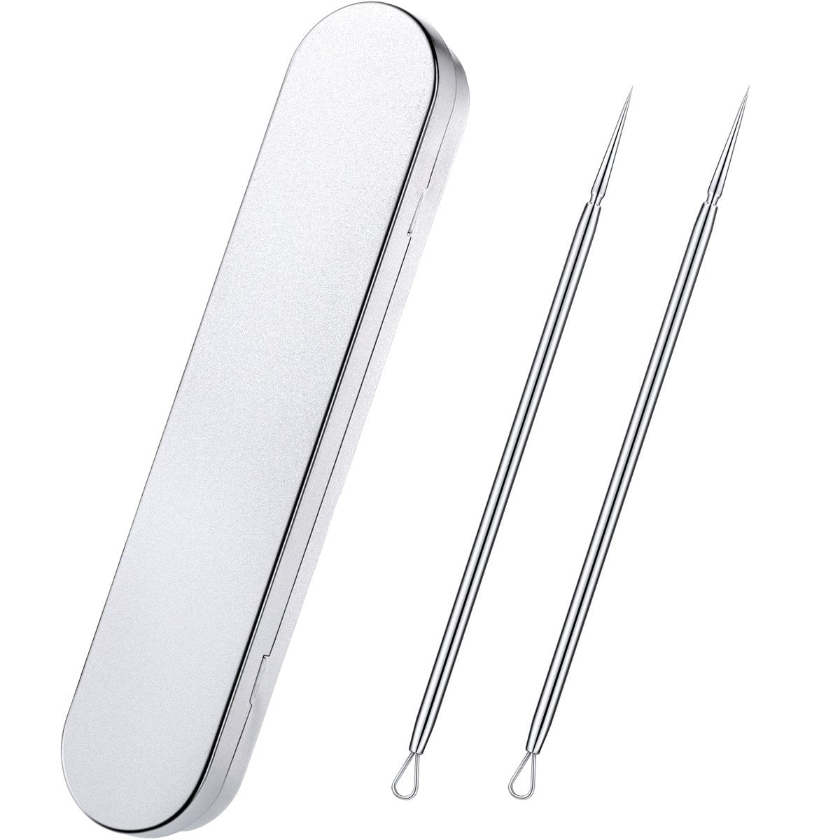 Titanium Lancet Needle Pimple Popper Tool - Professional Blackhead & Blemish Remover (2 Pack) with Box - görsel 1