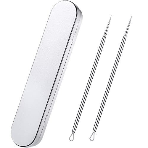 Titanium Lancet Needle Pimple Popper Tool - Professional Blackhead & Blemish Remover (2 Pack) with Box - görsel 2