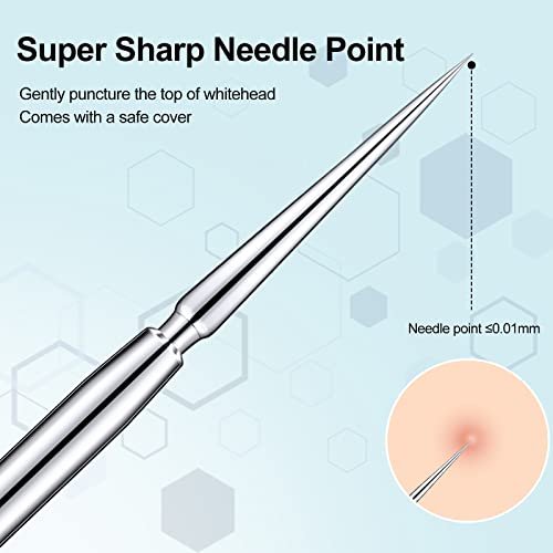 Titanium Lancet Needle Pimple Popper Tool - Professional Blackhead & Blemish Remover (2 Pack) with Box - görsel 4