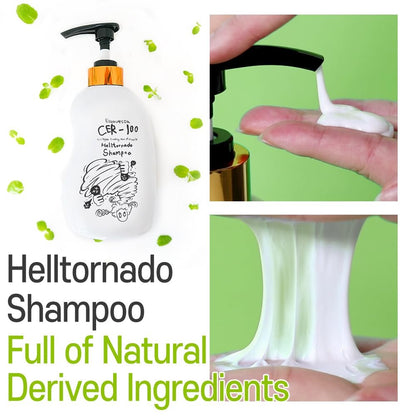 Elizavecca CER-100 Collagen Coating Hair A+ Muscle Hell-Tornado Shampoo - Oily Hair Control, 500ml Avelisse