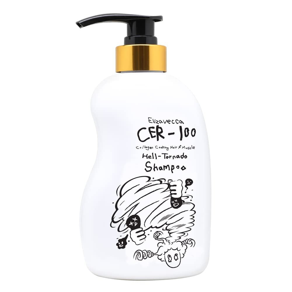 Elizavecca CER-100 Collagen Coating Hair A+ Muscle Hell-Tornado Shampoo - Oily Hair Control, 500ml Avelisse
