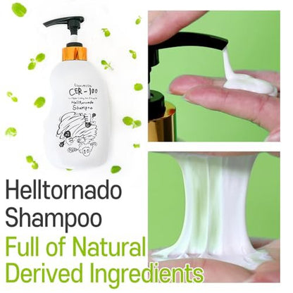 Elizavecca CER-100 Collagen Coating Hair A+ Muscle Hell-Tornado Shampoo - Oily Hair Control, 500ml Avelisse