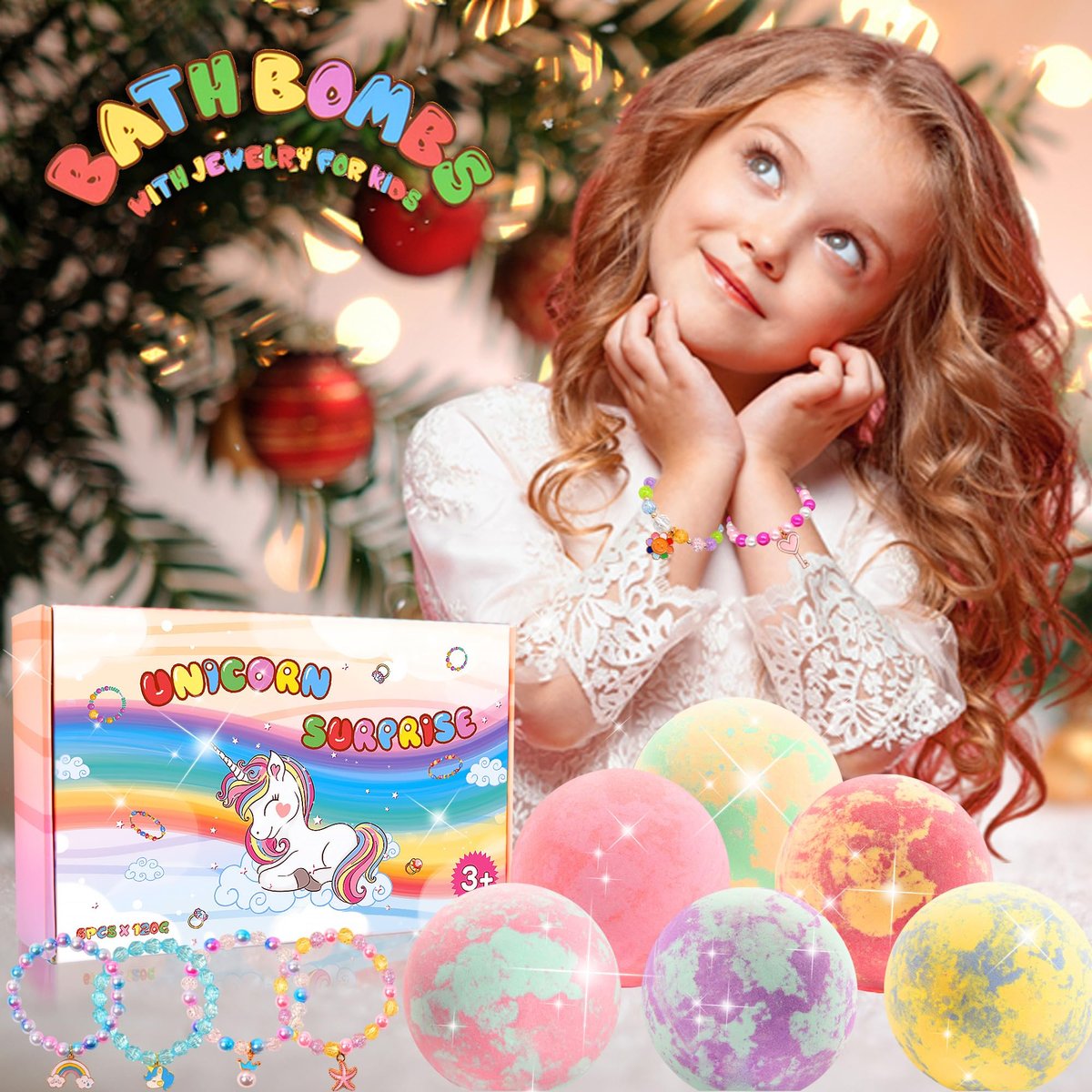 Unicorn Bath Bombs for Kids with Surprise Inside – Birthday Gifts for Girls Ages 3-8+ | MADO Avelisse