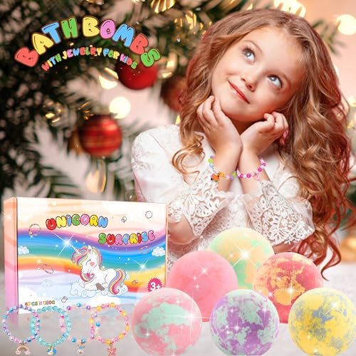 Unicorn Bath Bombs for Kids with Surprise Inside – Birthday Gifts for Girls Ages 3-8+ | MADO Avelisse