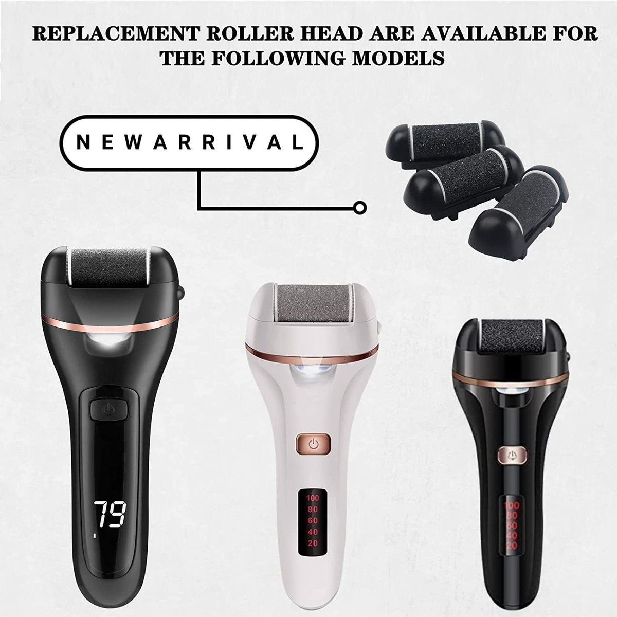 6 PCS Replacement Roller Head for Electric Callus Remover - Feet Pedicure Kit Refill Rollers - Extra Coarse, Regular Coarse, Fine - görsel 5