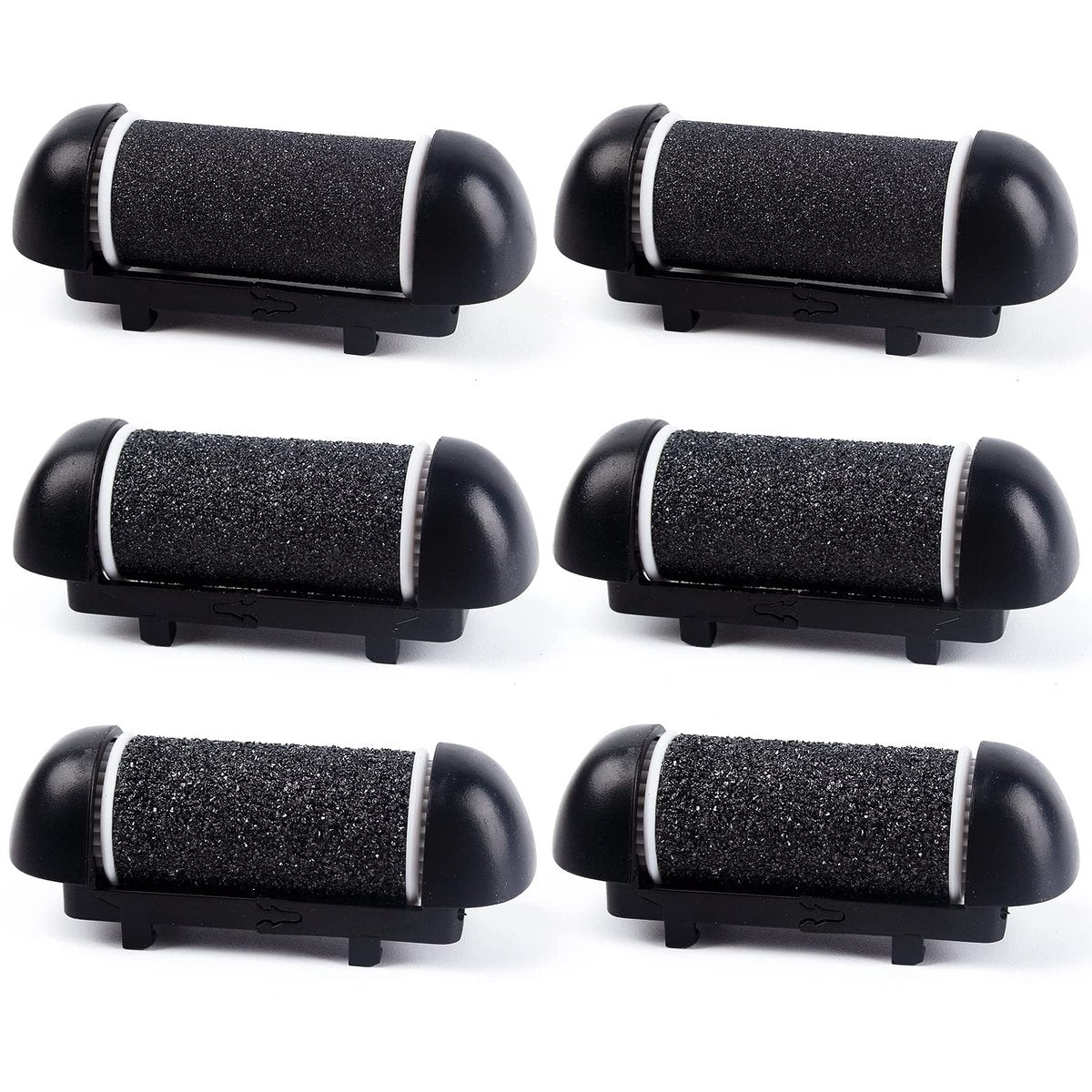 6 PCS Replacement Roller Head for Electric Callus Remover - Feet Pedicure Kit Refill Rollers - Extra Coarse, Regular Coarse, Fine - görsel 1