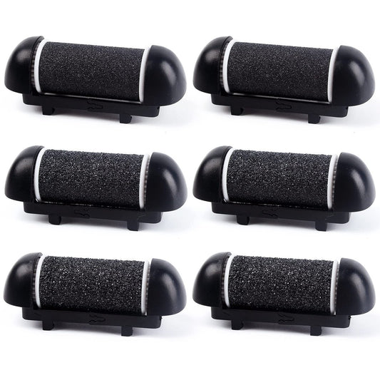6 PCS Replacement Roller Head for Electric Callus Remover - Feet Pedicure Kit Refill Rollers - Extra Coarse, Regular Coarse, Fine