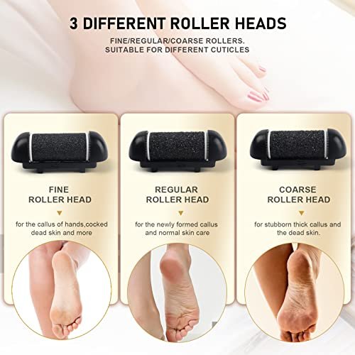6 PCS Replacement Roller Head for Electric Callus Remover - Feet Pedicure Kit Refill Rollers - Extra Coarse, Regular Coarse, Fine - görsel 12