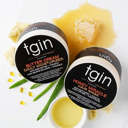 tgin Butter Cream Daily Moisturizer & Honey Miracle Hair Mask Duo – Rich Moisture & Deep Conditioning for Curly, Coily & Wavy Hair – 12 oz Each Avelisse