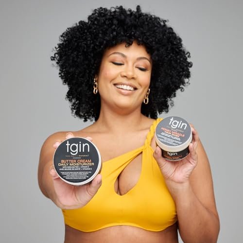 tgin Butter Cream Daily Moisturizer & Honey Miracle Hair Mask Duo – Rich Moisture & Deep Conditioning for Curly, Coily & Wavy Hair – 12 oz Each Avelisse