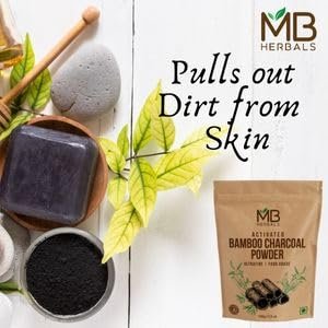 MB Herbals Activated Bamboo Charcoal 3.5 oz (100g) – Food Grade Charcoal for Baking, Skin Care & Hair Care Avelisse