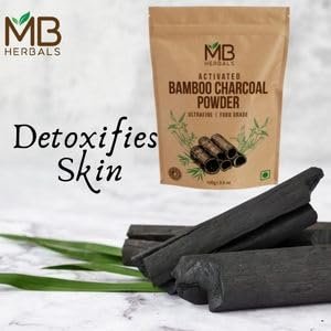 MB Herbals Activated Bamboo Charcoal 3.5 oz (100g) – Food Grade Charcoal for Baking, Skin Care & Hair Care Avelisse