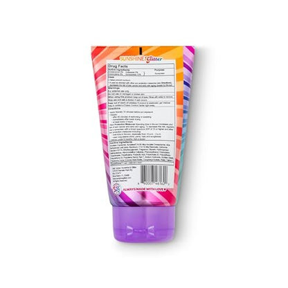 Seastar Sparkle Rainbow Party Cake Scented Glitter Sunscreen SPF 50 - Biodegradable, Water Resistant, Cruelty-Free, Made in USA - 3.4 oz Avelisse