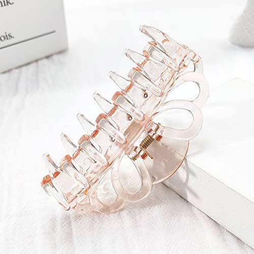 Bphne 4 Pack Clear Hair Clips for Women – 3.5 Inch Butterfly Banana Clips, Non Slip Strong Hold Jaw Clamps, Transparent Hair Clips for Thick or Thin Hair - görsel 8