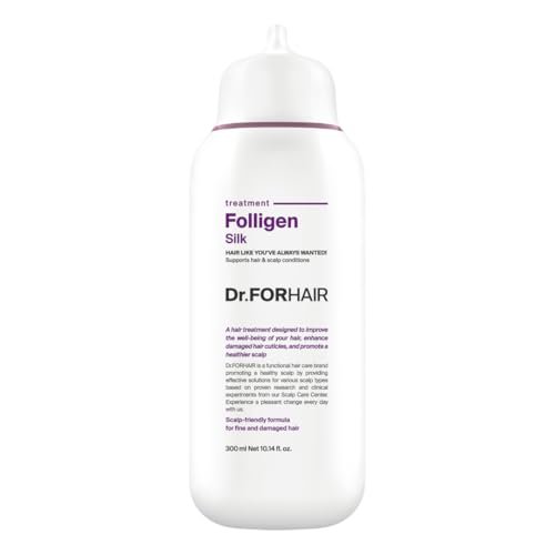 DR.FORHAIR Folligen Silk Treatment - Korean Hair Mask for Dry Damaged Hair, Scalp Treatment & Hair Thickening, 10.14 fl oz Avelisse