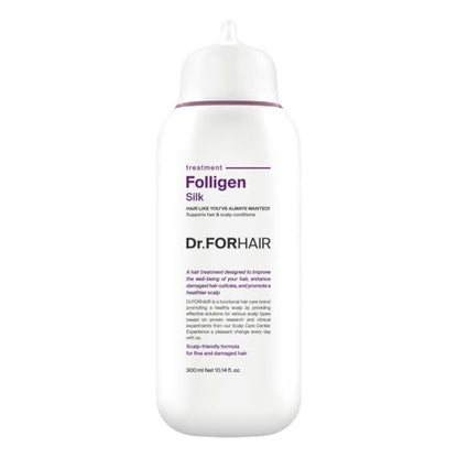 DR.FORHAIR Folligen Silk Treatment - Korean Hair Mask for Dry Damaged Hair, Scalp Treatment & Hair Thickening, 10.14 fl oz Avelisse