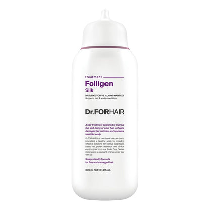 DR.FORHAIR Folligen Silk Treatment - Korean Hair Mask for Dry Damaged Hair, Scalp Treatment & Hair Thickening, 10.14 fl oz Avelisse