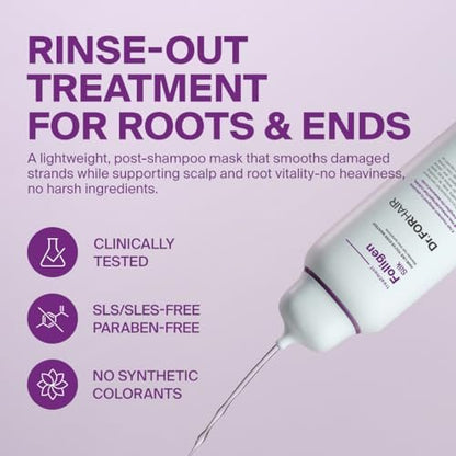 DR.FORHAIR Folligen Silk Treatment - Korean Hair Mask for Dry Damaged Hair, Scalp Treatment & Hair Thickening, 10.14 fl oz Avelisse