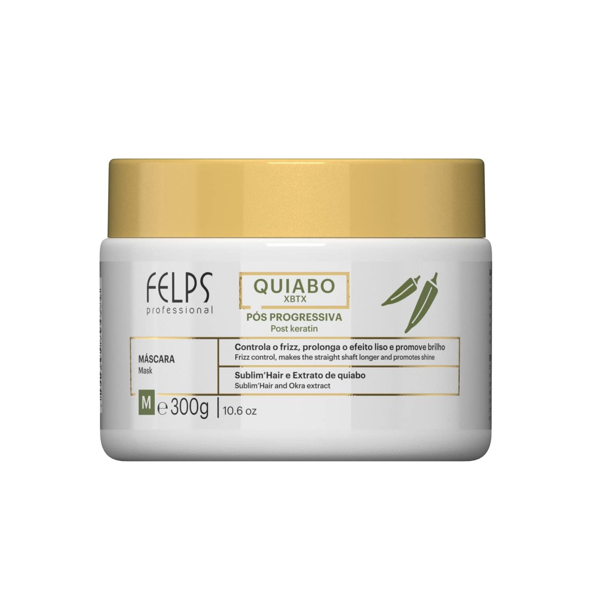 Felps Professional Quiabo Post Keratin Mask - 10.6 oz for Deep Conditioning and Keratin Treatment Maintenance - görsel 1