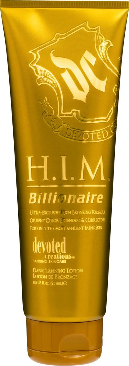 Devoted Creations H.I.M Billionaire Dark Tanning Lotion – Ultra-Exclusive Rich Bronzing Formula with Opulent Color Extenders and Correctors – 8.5 oz. Avelisse