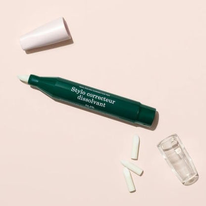 Manucurist Nail Polish Corrector Pen – Acetone-Free, Bio-Sourced Gel Nail Polish Remover with 3 Tapered Refill Tips Avelisse