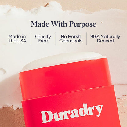 Duradry Clinical-Strength Antiperspirant Deodorant for Women and Men – Clean Formula with Natural Ingredients for Odor and Excessive Sweat Protection – Clear Sky (Crisp Pear + Vanilla)